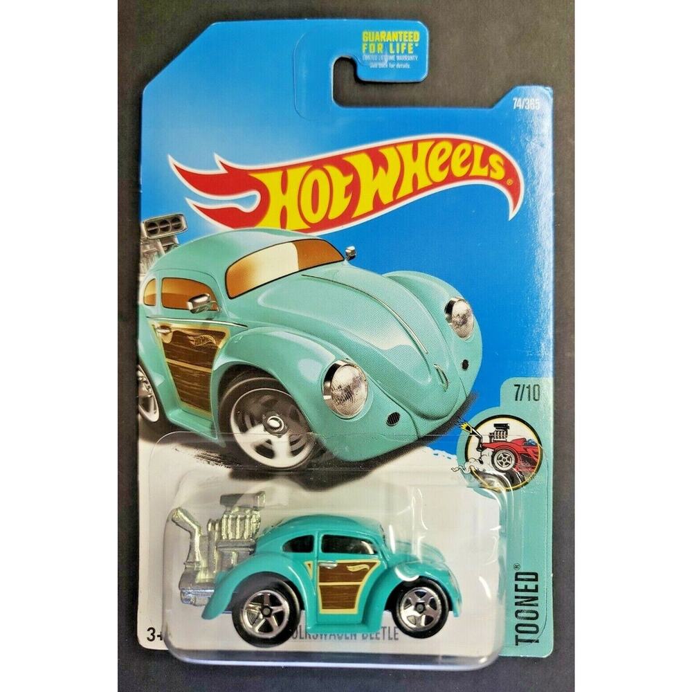 2016 Hot Wheels Volkswagen Blue /Teal Tooned Woodie  ‎ #74 HW14